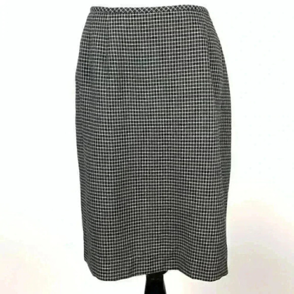 Kasper pencil skirt size 14 grid check career - Picture 1 of 9